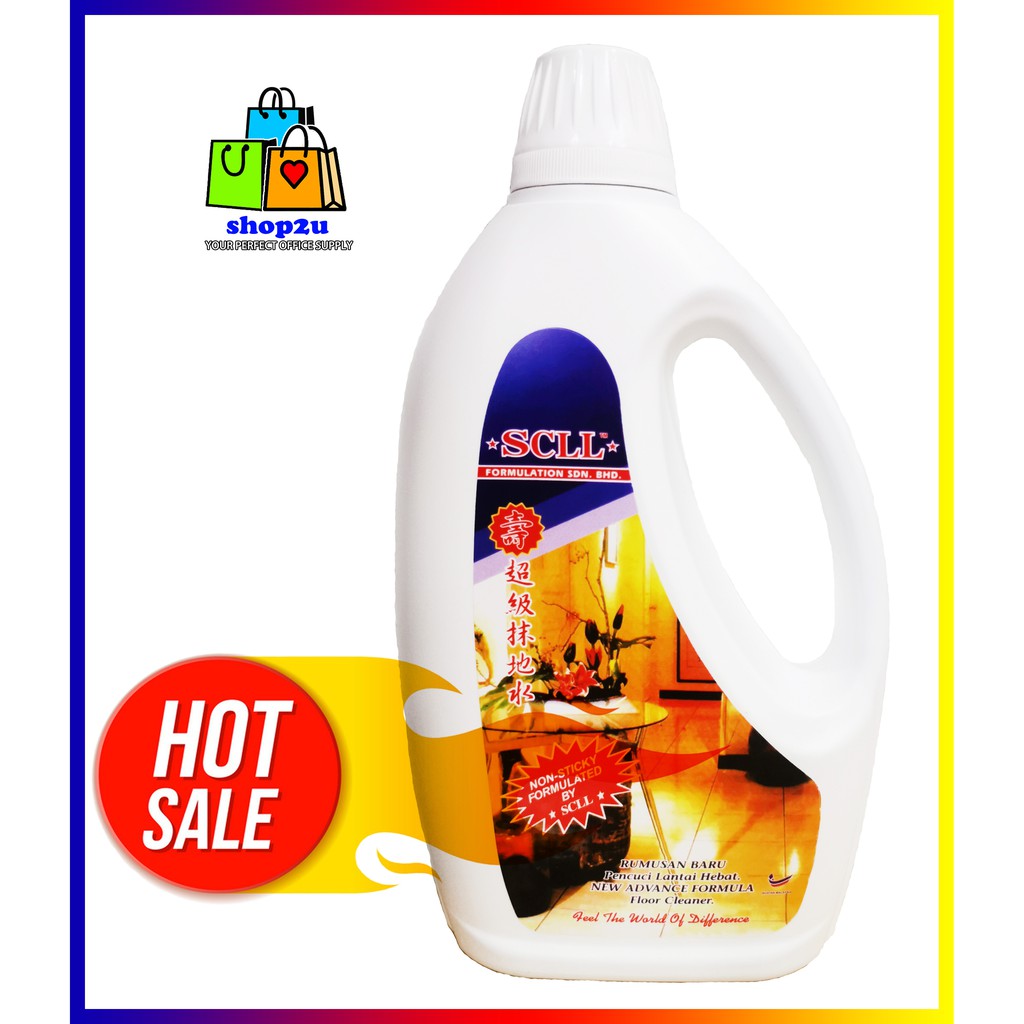 SCLL NON STICKY FLOOR CLEANER 2L PENCUCI LANTAI TAHAN LAMA & TIDAK