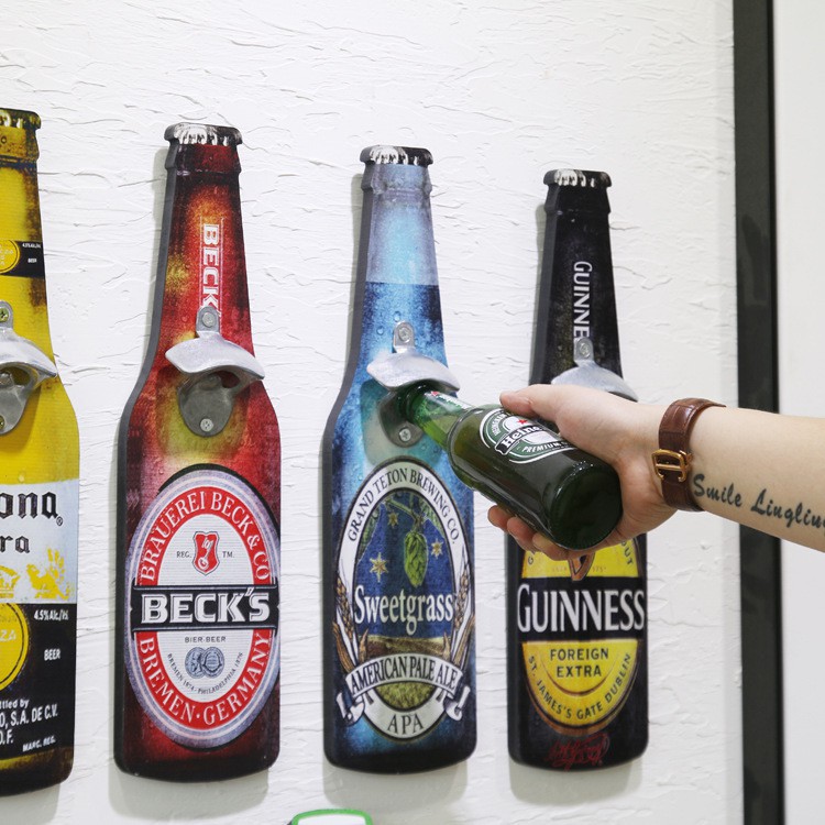 Vintage-Style Beer Bottle Opener Wall Mounted Bottle Opener For Home Bar Decoration Accessories Beer Soda Bottle Opener