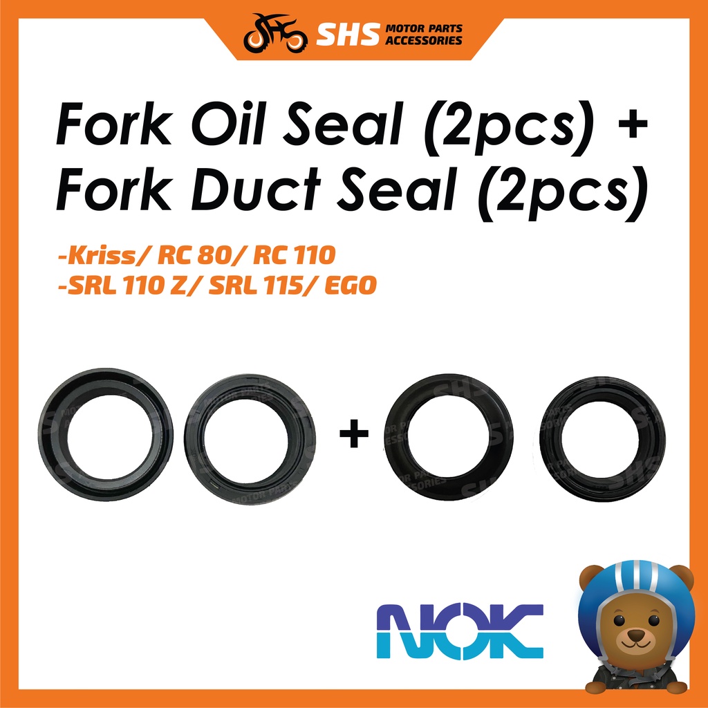 Fork Oil SealNOK+Fork Duct Seal(2+2PCS) Kriss/ RC 80/ RC 110 / SRL