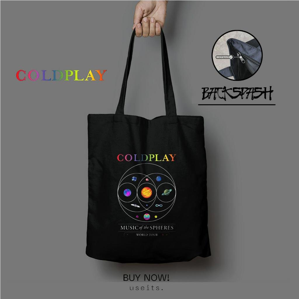 Totebag COLDPLAY World Tour Band Bag Men Women - COLDPLAY MERCHANDISE