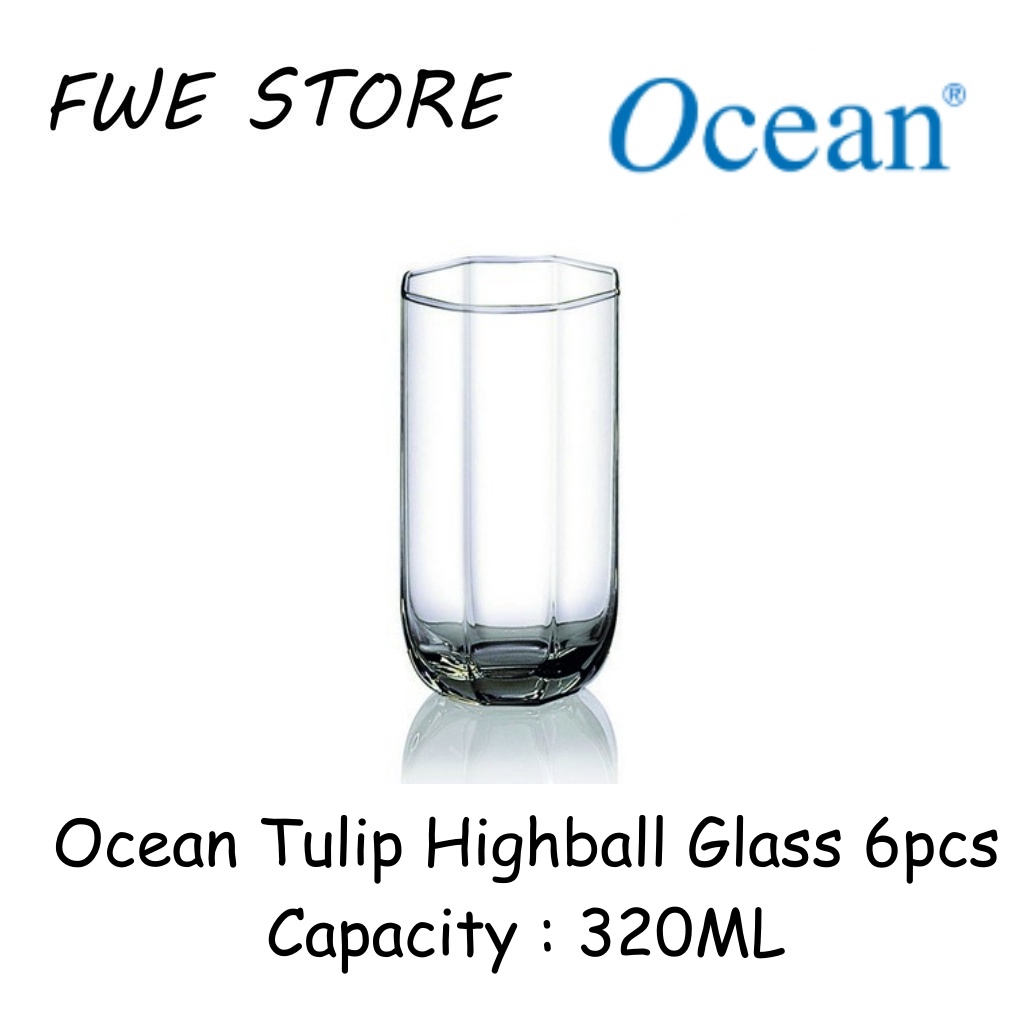 Ocean Glassware 1b02810 10oz Tulip Highball Glass Set Of 6pcs 320ml Shopee Malaysia