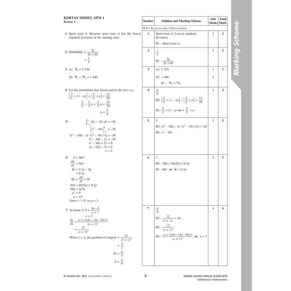 Kertas Aktual Super Spm Matematik Tambahan Bilingual Shopee Malaysia