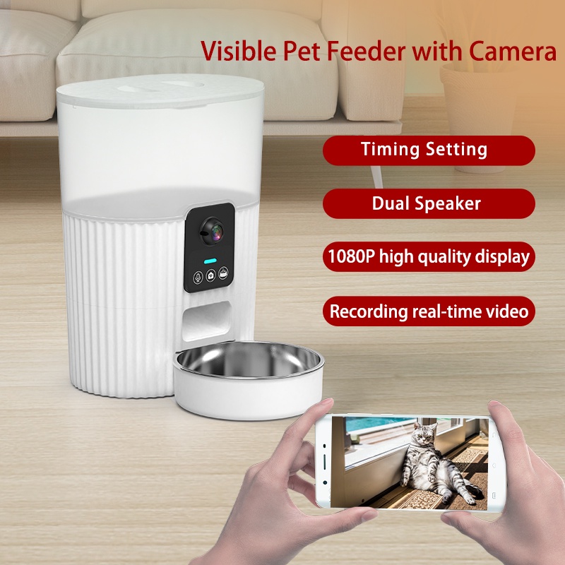 Papifeed Pet Smart Feeder 3L Capacity WiFi Video Remote Monitoring