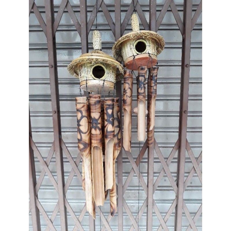 [Produk Kampung]Angling Buluh Wind Chime Bamboo Design Rumah Burung Bird Nest