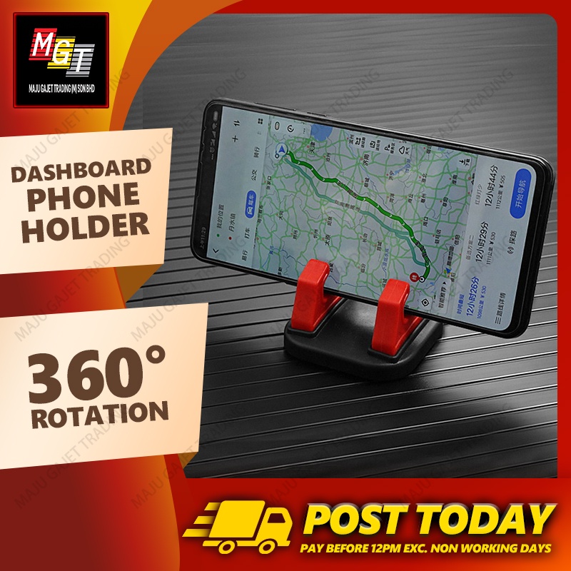 360 Degree Rotate Phone Mount GPS Holder Car Dashboard Smartphone Stand Shopee Malaysia