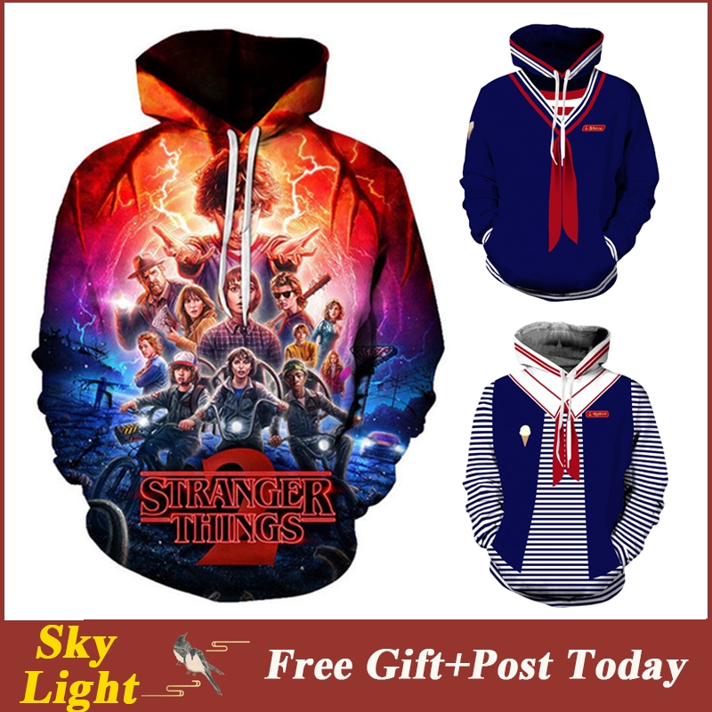 stranger things hoodie mens