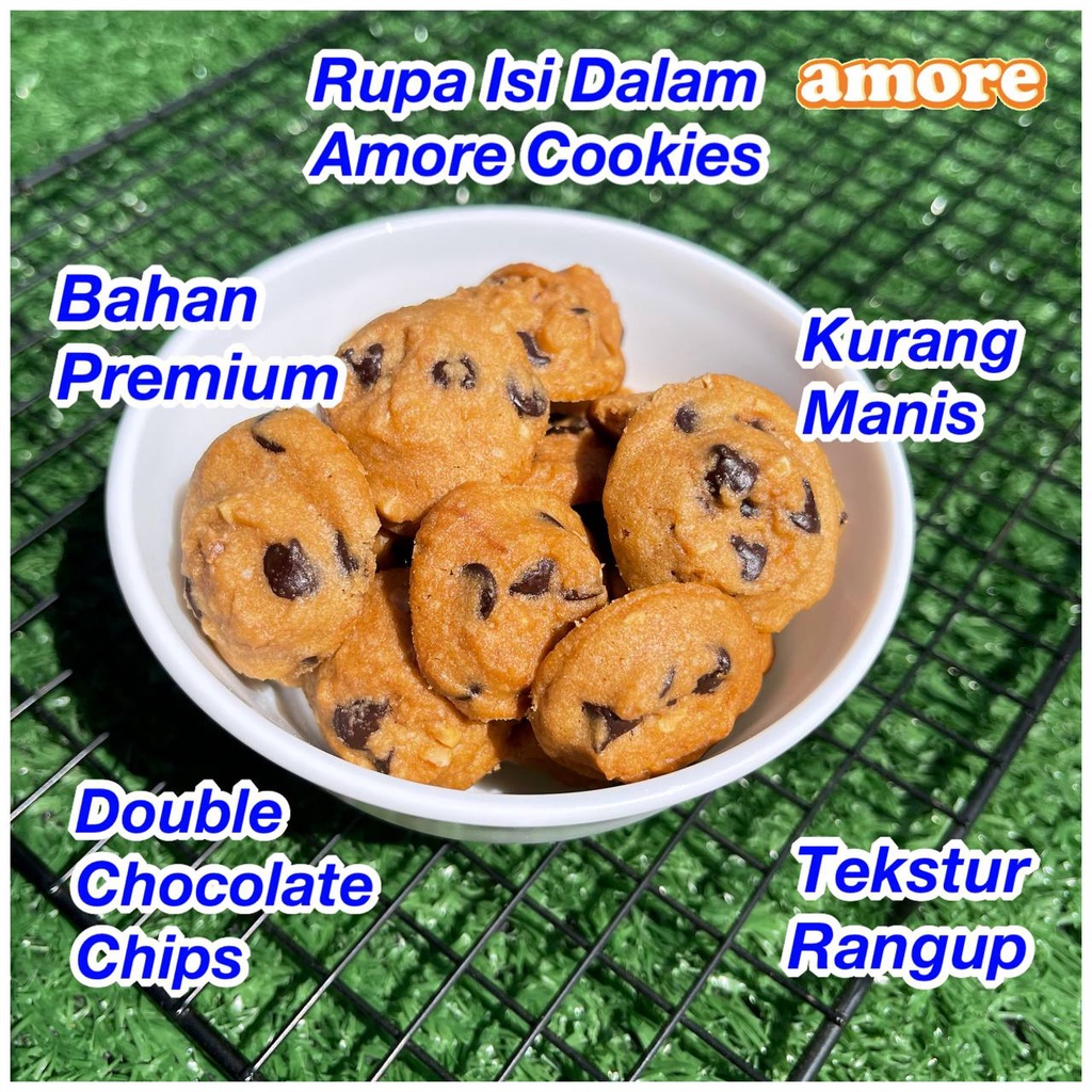 New Homemade Biskut Amore Cookies Choc Chip Halal Bahan Premium Rangup Sedap Kurang Manis Shopee Malaysia