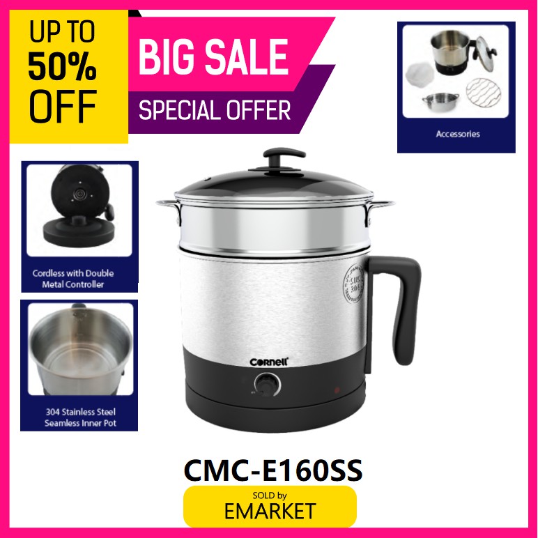 Cornell Multicooker CMCE160SS 1.6L Shopee Malaysia