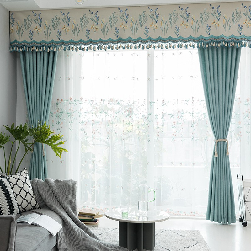 Blue Green Texture Black Linen Curtains Loved Tiffany Blue