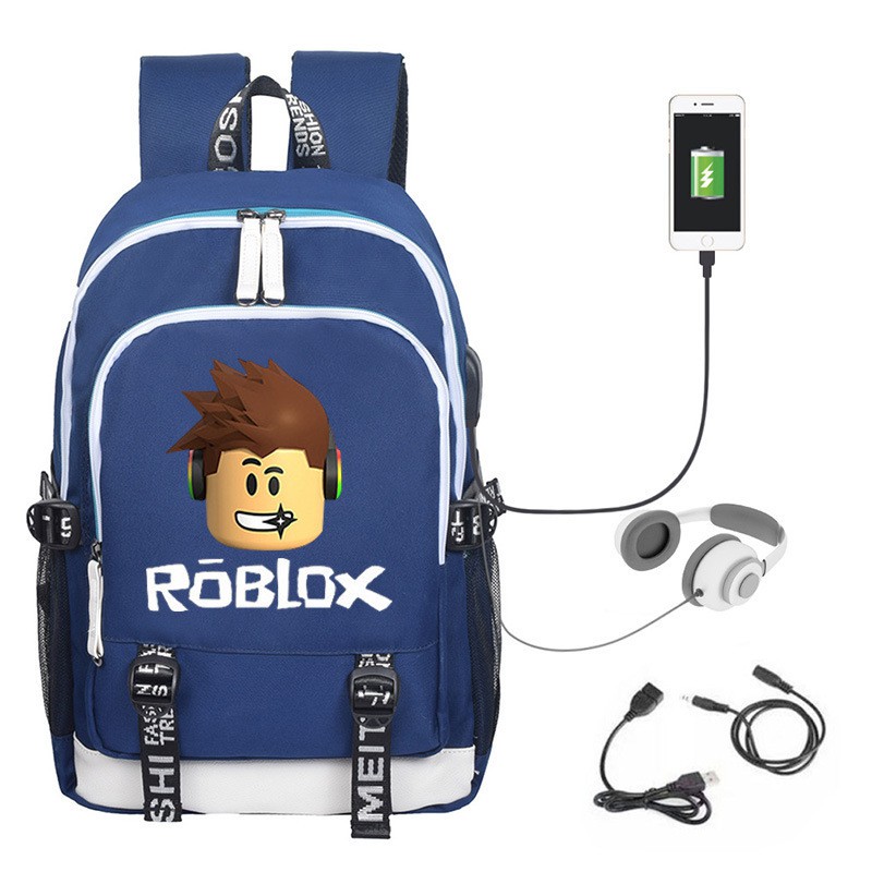 Game Peripheral Roblox Bag Usb Rechargeable Backpack Sports Backpack Computer Bag Men And Women Canvas Bag Shopee Malaysia - new roblox usb bag shoulder bags backpack ready stock