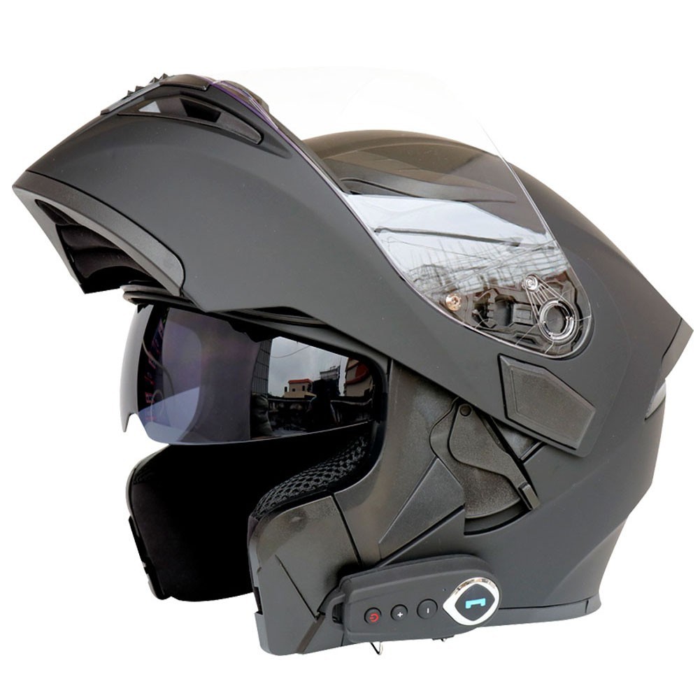 Buy Bluetooth Motorcycle Helmet Full Face Flip Up Modular Motorbike Adult Helmet With Double Lens Automatic Answering Seetracker Malaysia