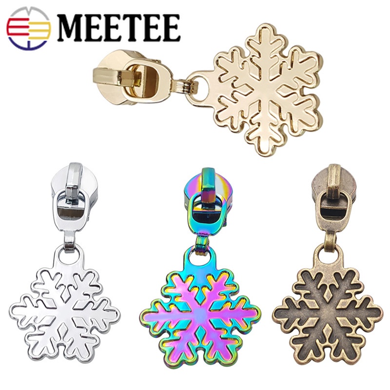 1Pc 5# Metal Zipper Puller Slider for Nylon Zip Repair Kit Sewing Garment Bag Luggage Replacement Head