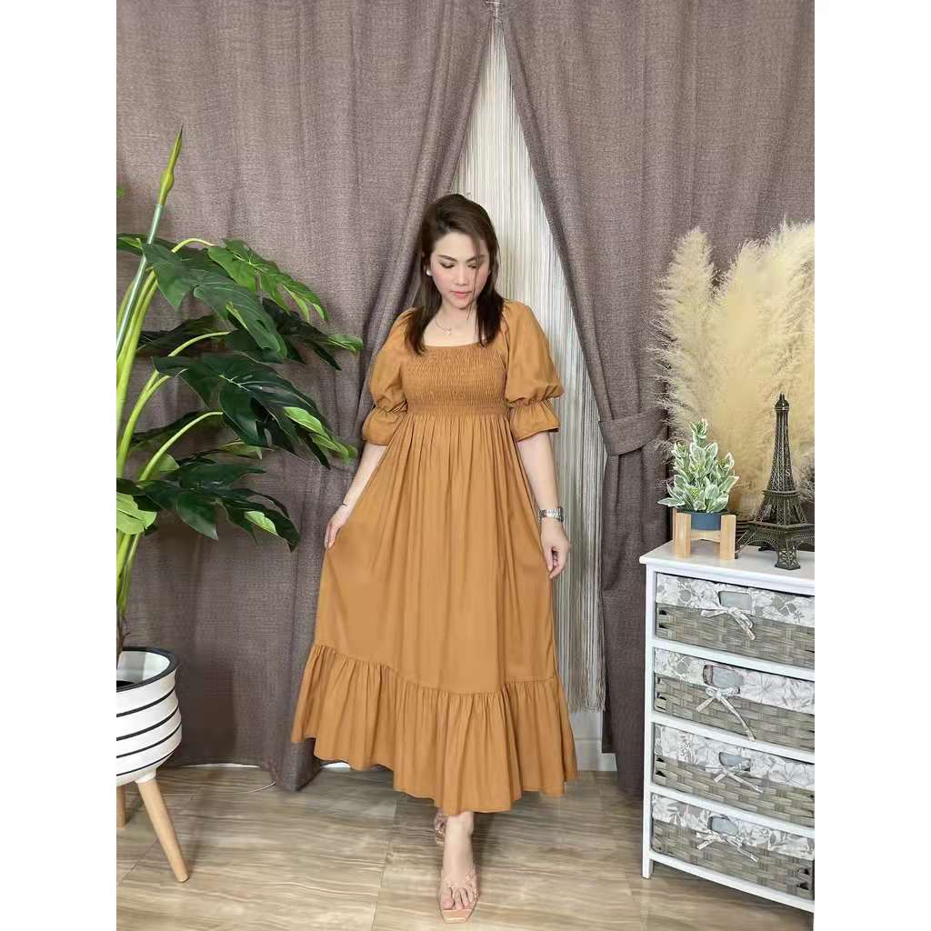 baao New Plain Off-Shoulder Dress
