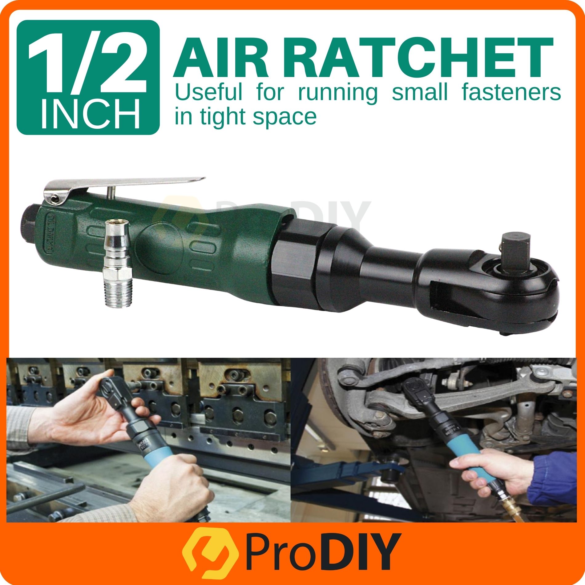1/2" Inch Air Ratchet Square Head Drive Air Powered Drive Angle Impact Ratchet Socket Wrench ( RD-F2026B ) PD