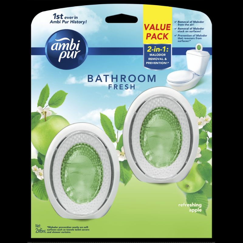 Ambi Pur Bathroom Freshner 6ml X 2pcs Perfume Home Toilet Pewangi Tandas Bilik Air Shopee Malaysia