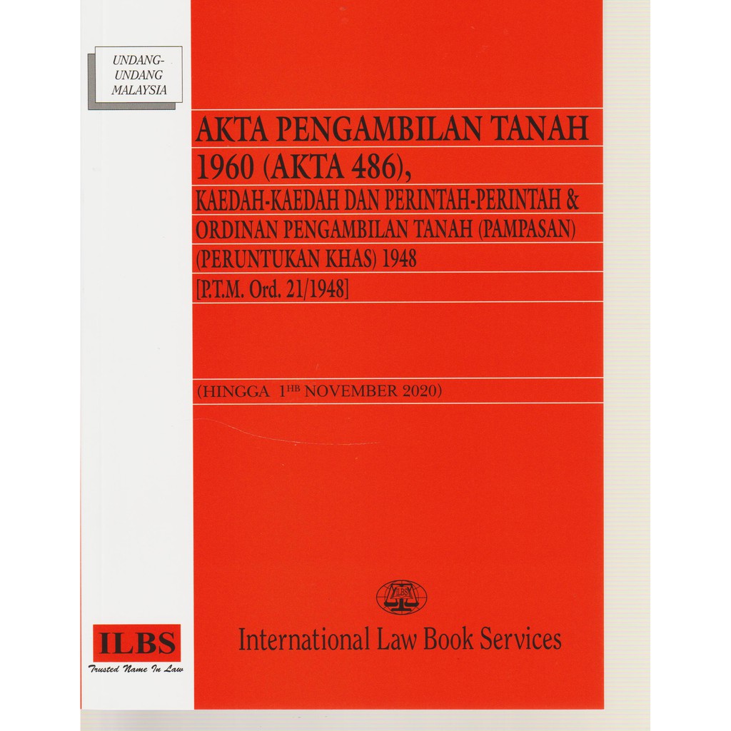 AKTA PENGAMBILAN TANAH 1960 [AKTA 486] -EDISI NOV/2020 | Shopee Malaysia