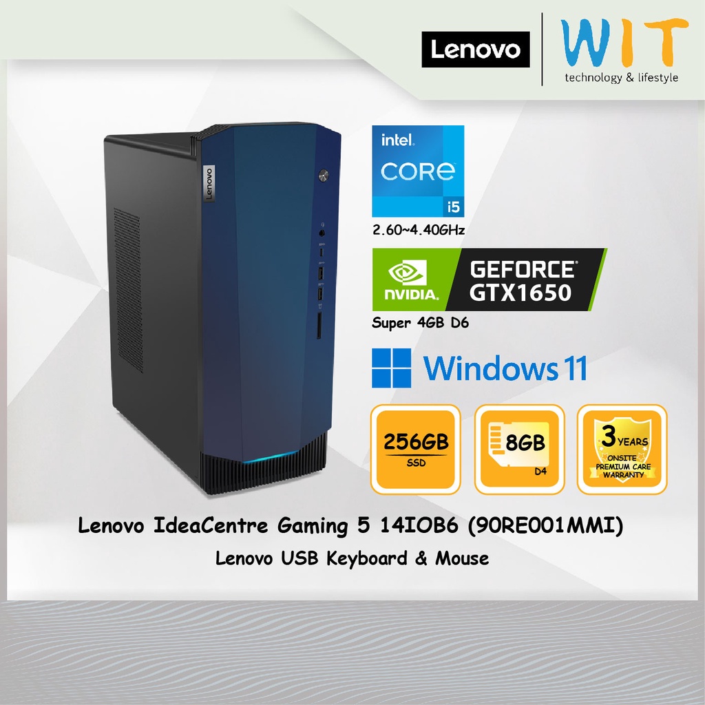 Lenovo IdeaCentre Gaming Desktop 5 14IOB6(90RE001MMI)/Intel Core i5-11400F/8GB D4/256GB SSD/NVD GTX1650S 4GB/Wins 11