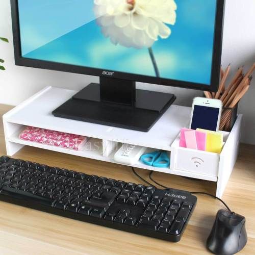 Diy Wooden Computer Monitor Riser Table Rack Shopee Malaysia