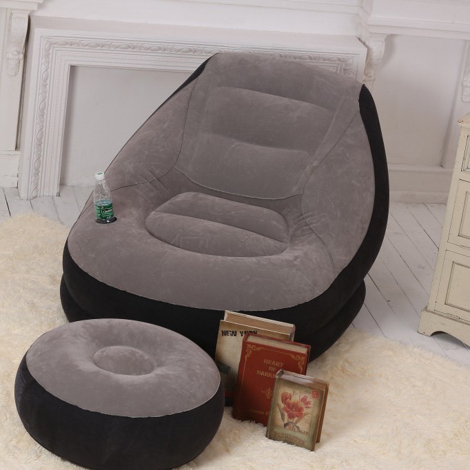Intex Air Sofa Bed Foot Rest Inflatable Chair Dorm Relaxing Big