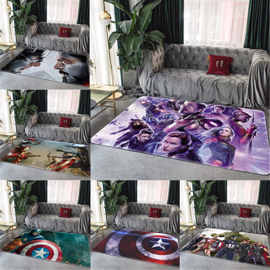 Increased Version Of The Avengers Iron Man Carpet Washed Silk Anti Slip Carpet Living Room Bedroom Carpet Mat