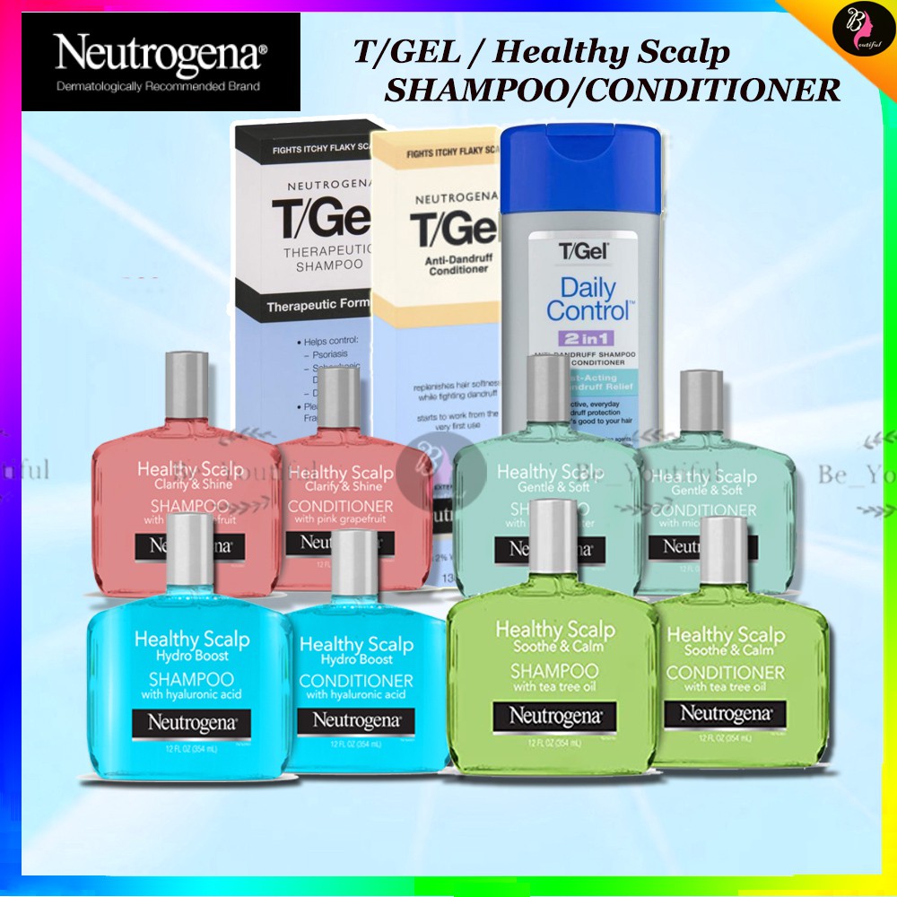 Neutrogena Shampoo Conditioner T Gel Therapeutic Coal Tar Psoriasis Anti Dandruff Healthy Scalp Dry Oily Sensitive Shopee Malaysia