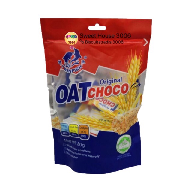 Twinish 80gm Oat Choco Original Flavour Childhood Snacks Ready Stock 火爆零食 Sweet House 3006