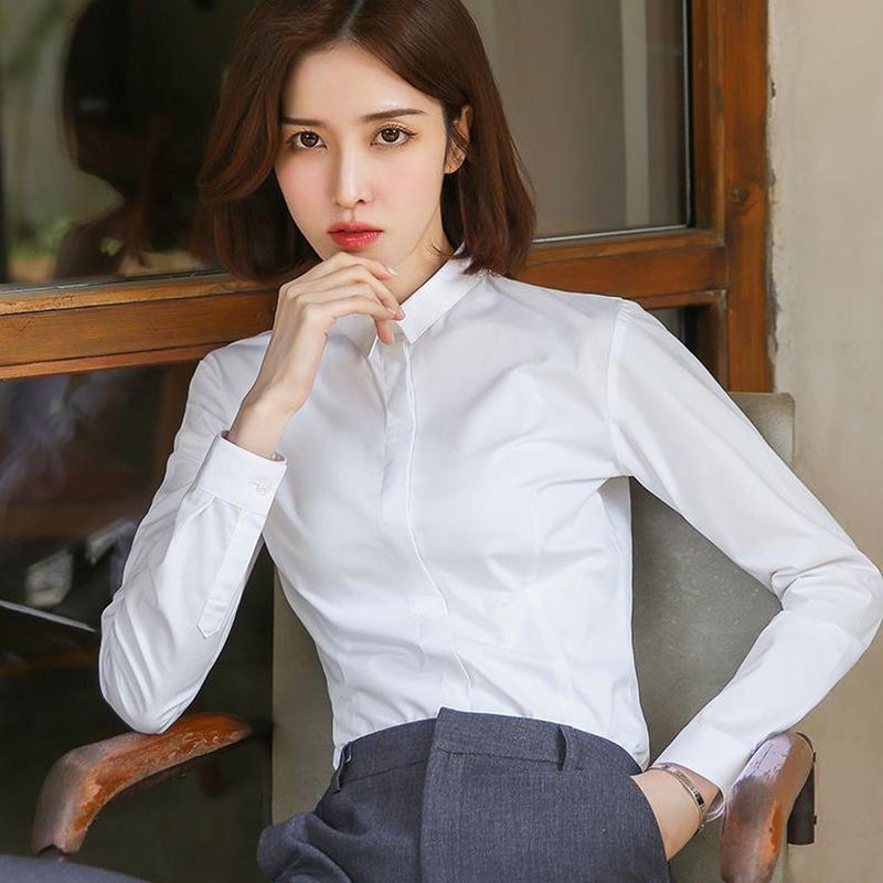 womens formal white blouse