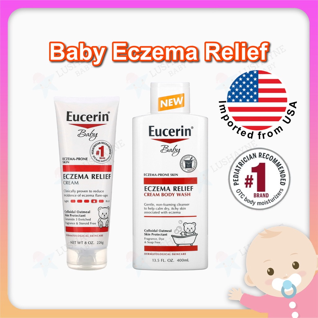 Eucerin Baby Eczema Relief Cream Cream Body Wash Shampoo Sensitive Skin Ekzema Krim Kulit