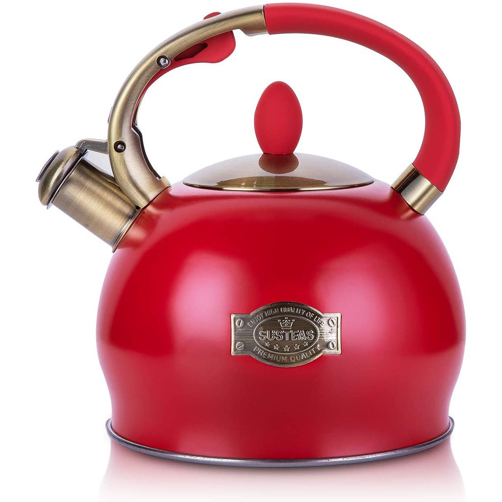 Susteas Stove Top Whistling Tea Kettle Surgical Stainless Steel Teakettle Teapot With Cool Toch Ergonomic Handle Shopee Malaysia