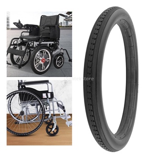 Black Solid Wheelchair Street Tire Fit Most 20" 22" 24x1-3/8" Wheelchair,Durable 