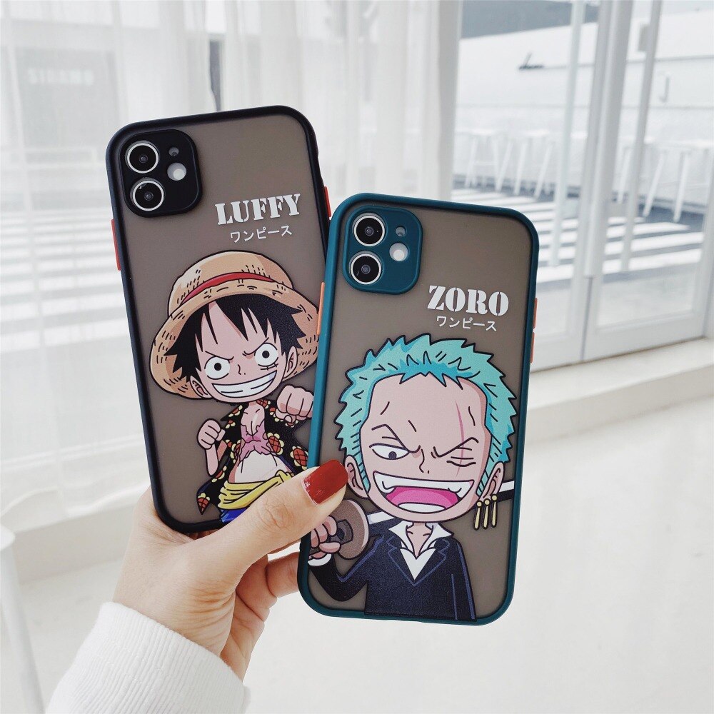 Japan Cute One Piece 3d Luffy Zoro Anime Case For Iphone 12 11 Pro X Xs Max 7 8 Plus Se Lovely Skin Feel Pc Back Cover Coque Shopee Malaysia