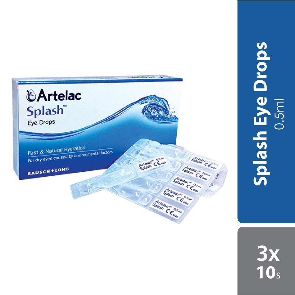 Artelac Splash Eye Drops Convenient Single Dose Unit (0.5ml x 3 x 10's