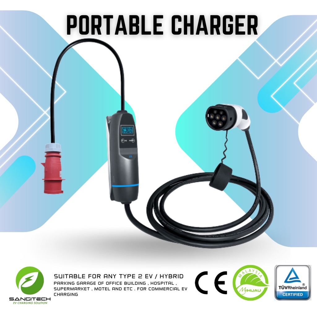 Sangitech Gen Portable Ev Charger Kw A A Type Plug Electric Vehicle