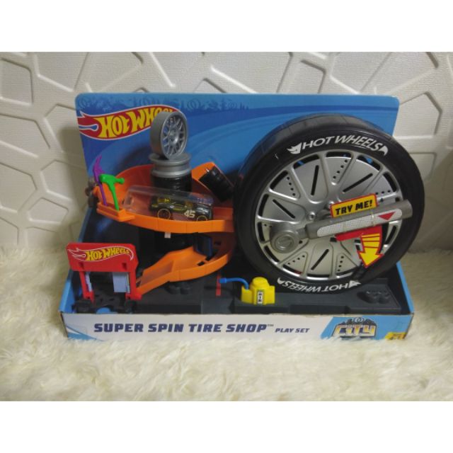 hot wheels super spin tire shop