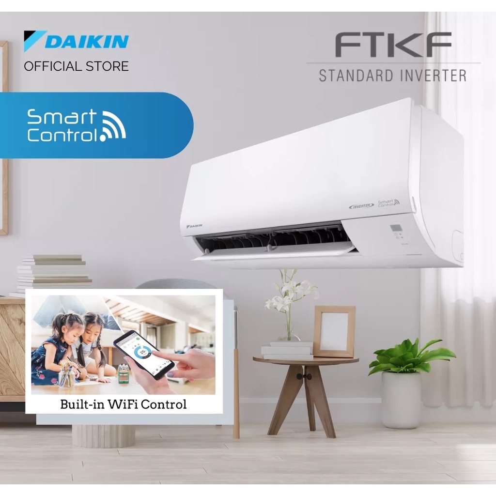 DAIKIN R32 1.0HP Inverter Air Conditioner FTKF25BV1MF PENGHAWA DINGIN