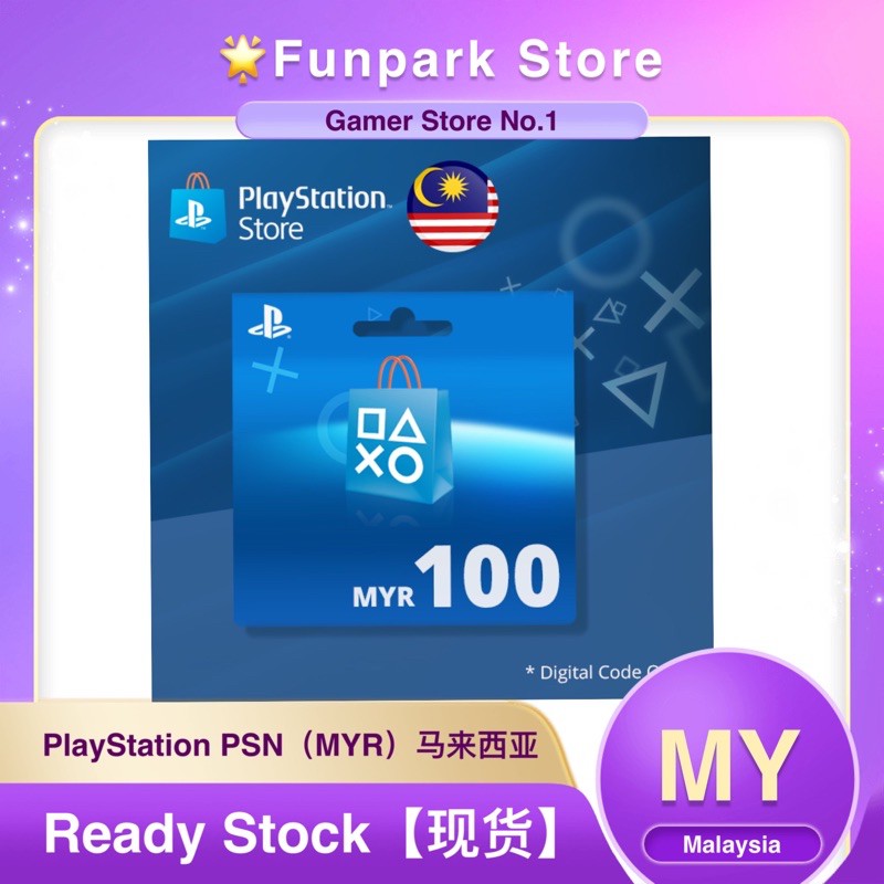 PSN Wallet Malaysia Top Up Gift Card Rm30 Rm50 Rm100 PS Plus Sony Playstation Network Card MYR PS4 PS5 Online Membership