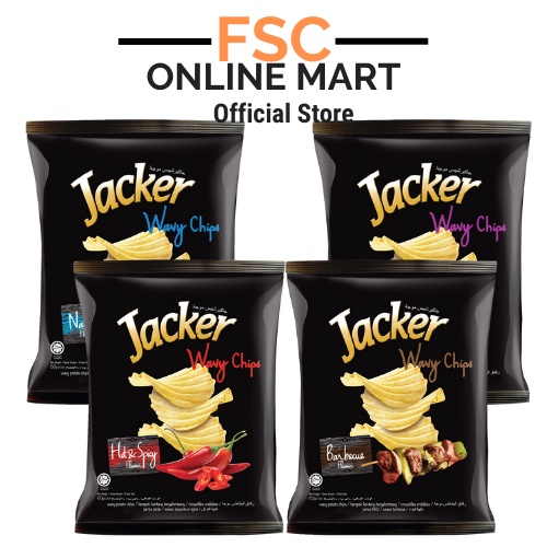 [FSC] Jacker Wavy Potato Chips 60gm (4 Flavor) Shopee Malaysia