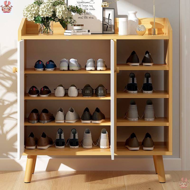 FINSSO : AVA Wooden Shoe Rack with door / Rak Kasut