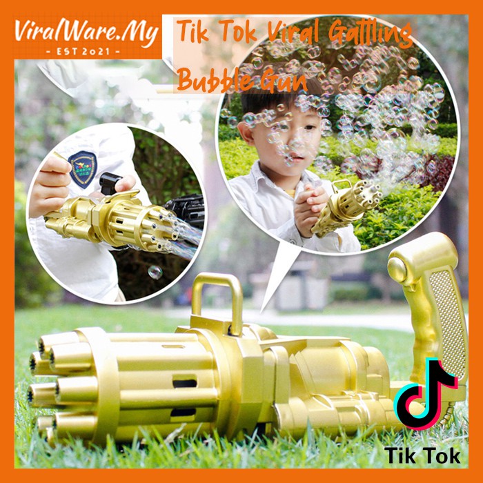 LOCAL GATLING BUBBLE GUN TOY Insta Tik Tok Viral Automatic Gatling