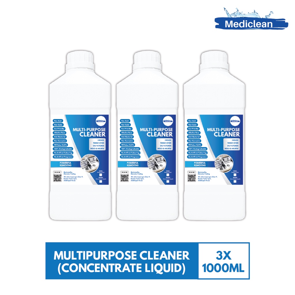 Bundle Deal- Mediclean Multi Purpose Cleaner Concentrate 1000ml x 3 bottles
