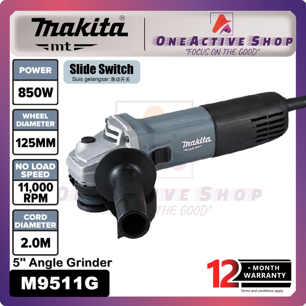 MAKITA 5'' Angle Grinder 850W M9511G - 1 Year Warranty ( MAKITA ANGLE ...