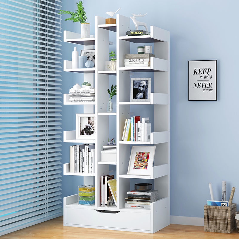 ◇Bookshelf shelf floor simple home bedroom study living room shelf desk storage rack primary school bookcase