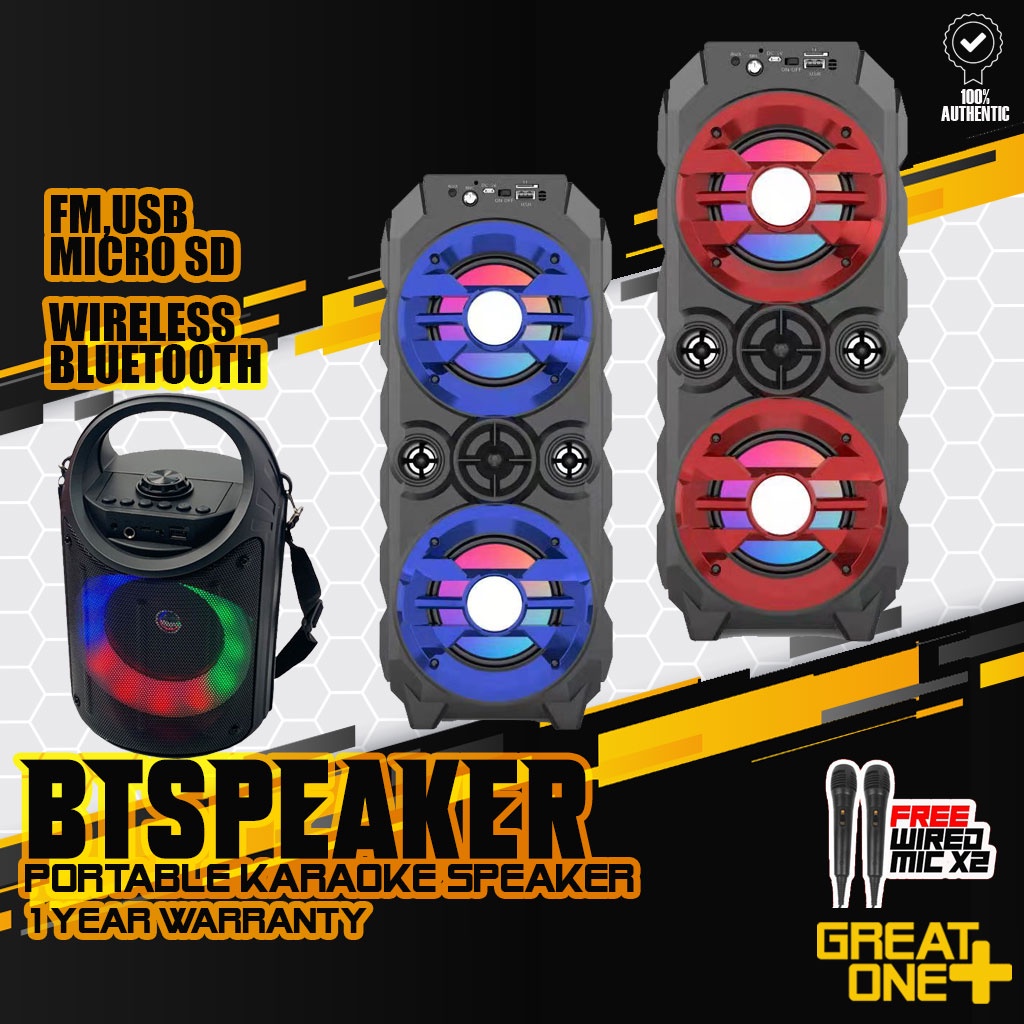 SINGE SUPER BASS BLUETOOTH SPEAKER WITH KARAOKE MICROPHONE AND CONTROL