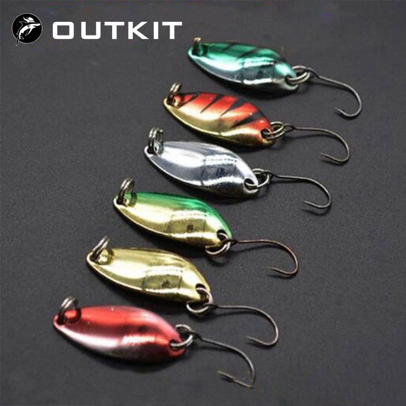 6pcs/lot 3g 3.cm Fishing Tackle Fishing For Trout Bass Spoons 