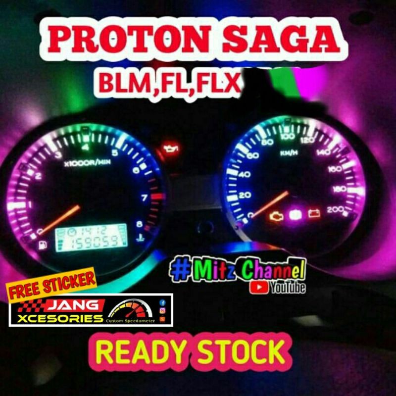 High Quality Led Speedometer Proton Saga Blm Fl Flx Harga Utk 1 Biji Free Sticker Shopee Malaysia