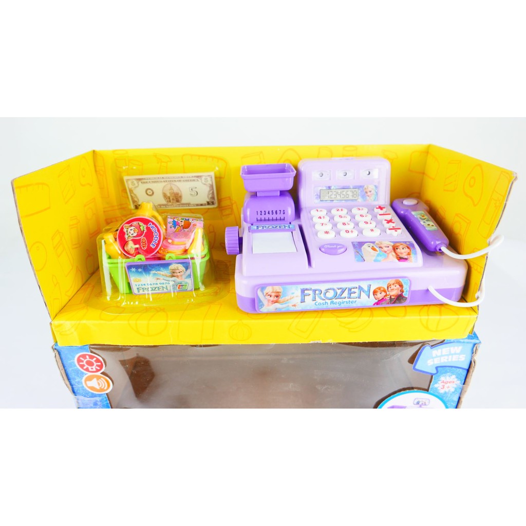 Kids Toys Hello Kitty, Frozen Cash Register with Foods Pretend Play