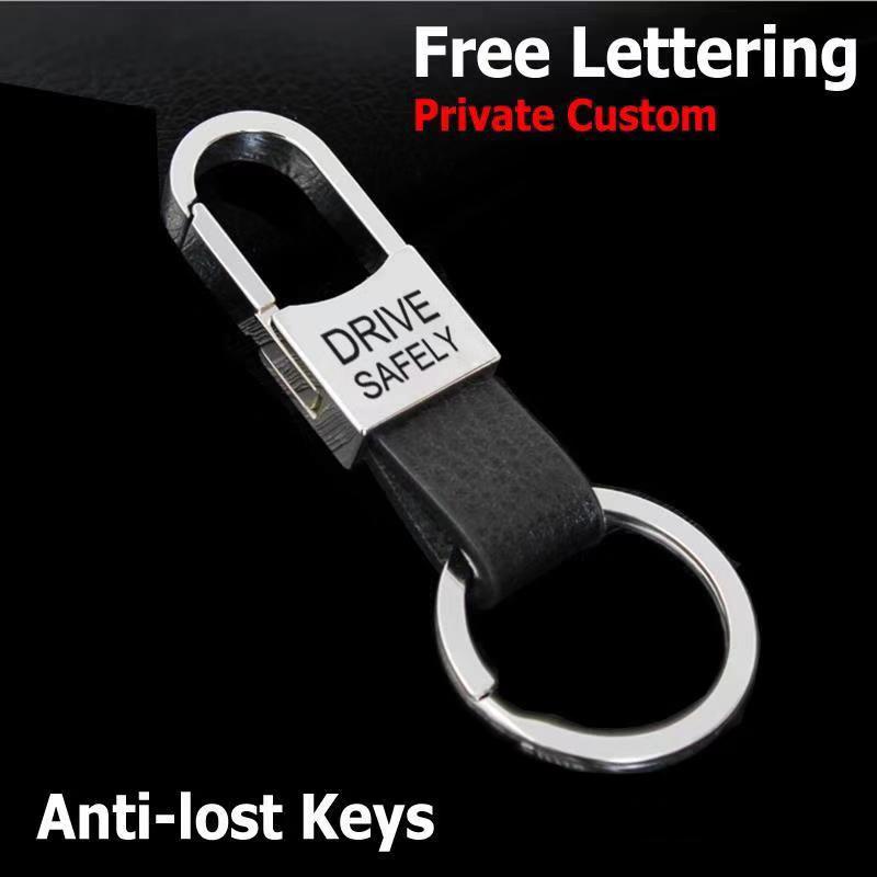 Reliable Must Custom Lettering Keyring Keychain Leather Men's Simple Key chains Holder Keyfob Car Accessories Gift - Image 5