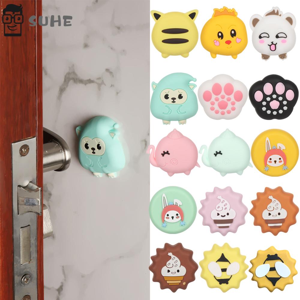 Cartoon Door Stopper Anti-Collision Bumper Silicone Decorative Protect Pad