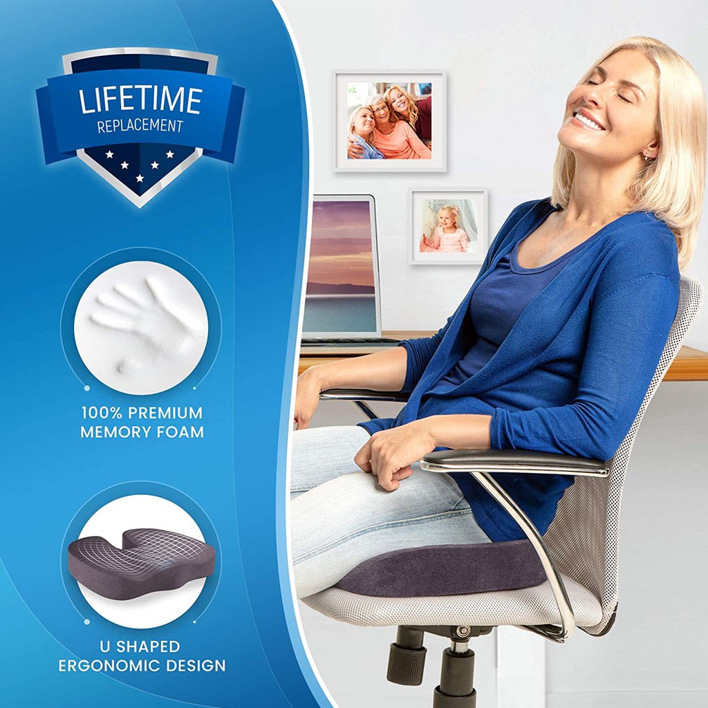 🔥READY STOCK🔥 Portable Seat Cushion Orthopedic Back Pain Wheelchair