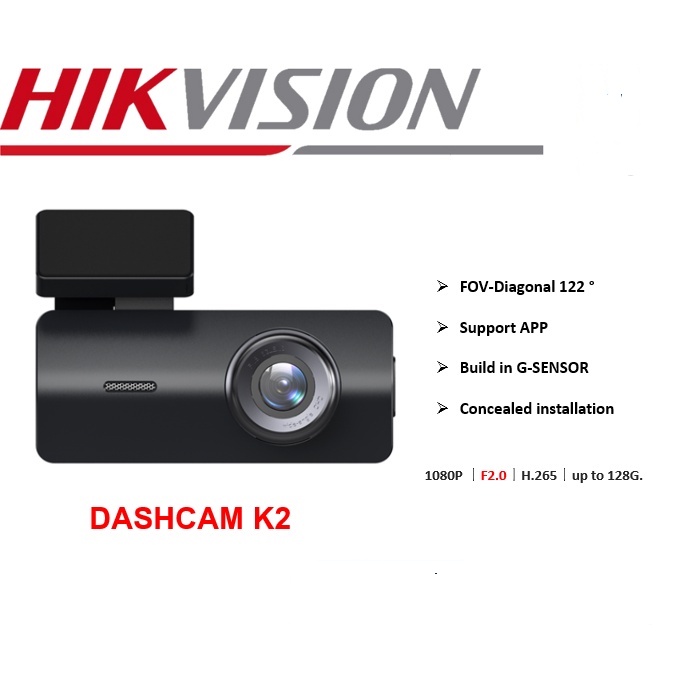 Hikvision K2 Car Dash Cam Carcam Camera 1080P Full HD Wide Angle Front ...